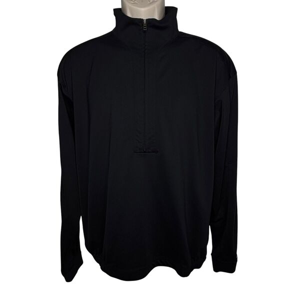 Nike Golf‎ Mens Medium M Dri-Fit Black 1/4 Zip Pullover Long Sleeve Jacket - Picture 11 of 16